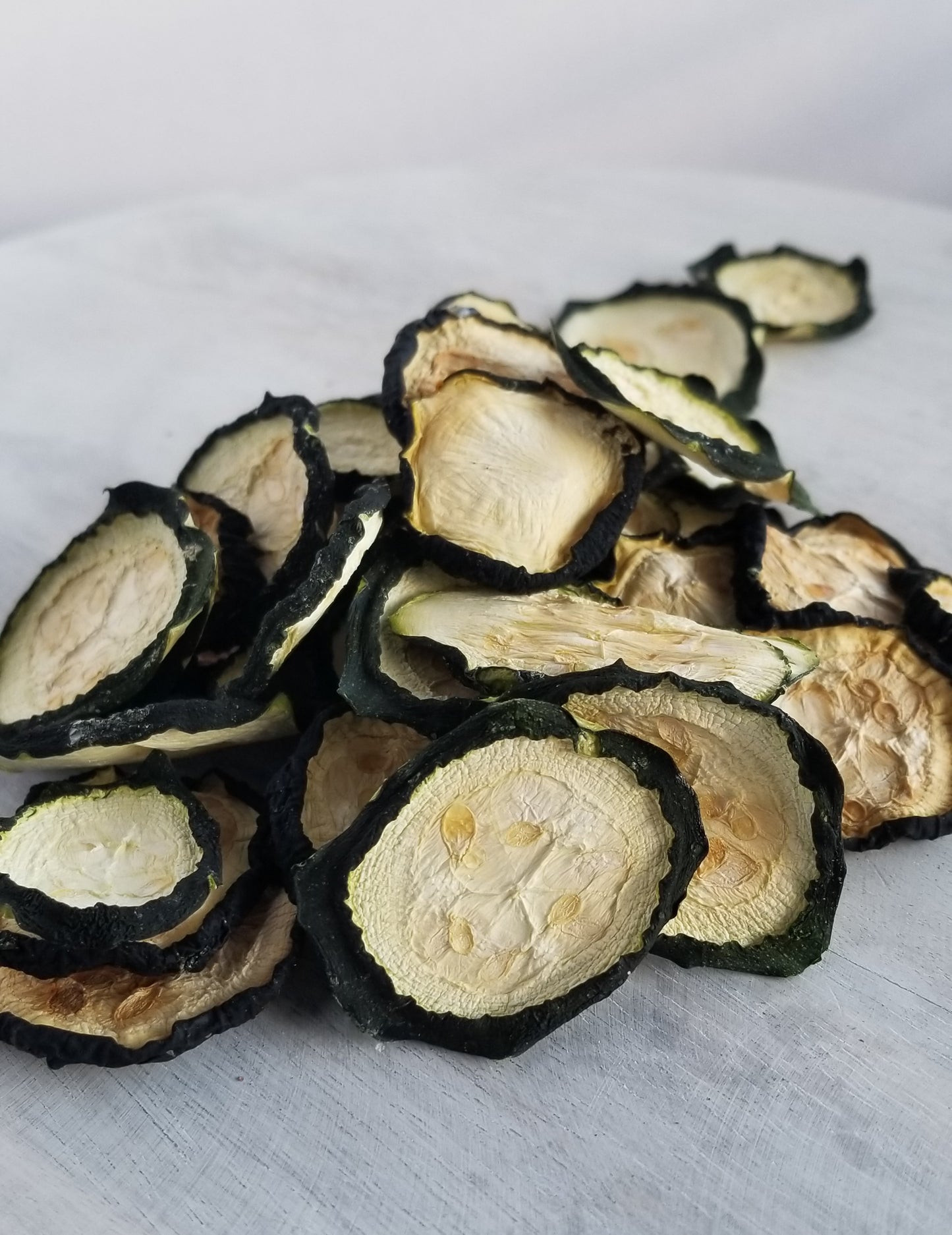 Dehydrated Zucchini Chip Dog Treats